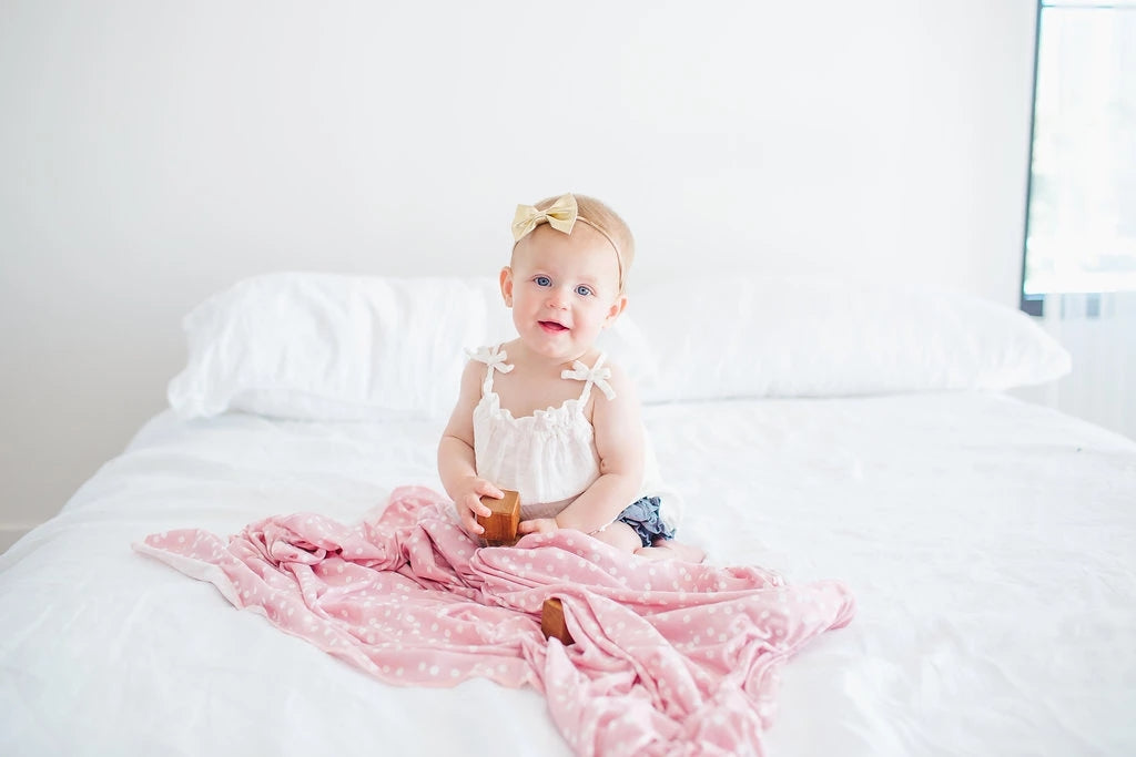 Copper Pearl Knit Swaddle Blanket - Lucy