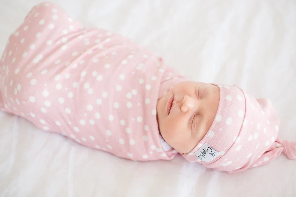 Copper Pearl Knit Swaddle Blanket - Lucy