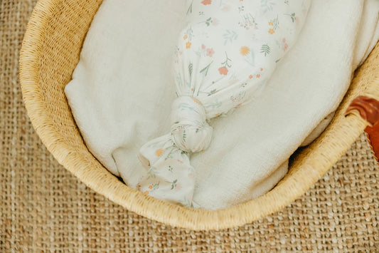 Copper Pearl Knit Swaddle Blanket - Mabel