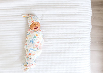 Copper Pearl Knit Swaddle Blanket - Nautical