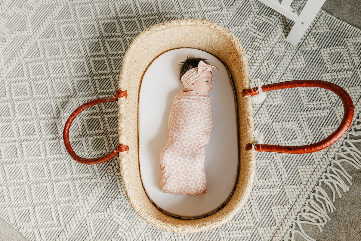 Copper Pearl Knit Swaddle Blanket - Star