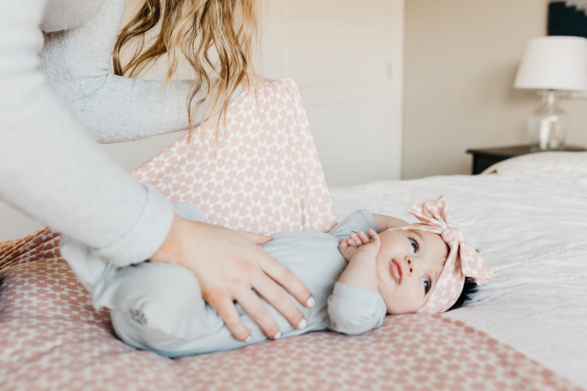 Copper Pearl Knit Swaddle Blanket - Star