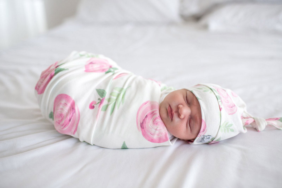 Copper Pearl Newborn Top Knot Hat - Grace