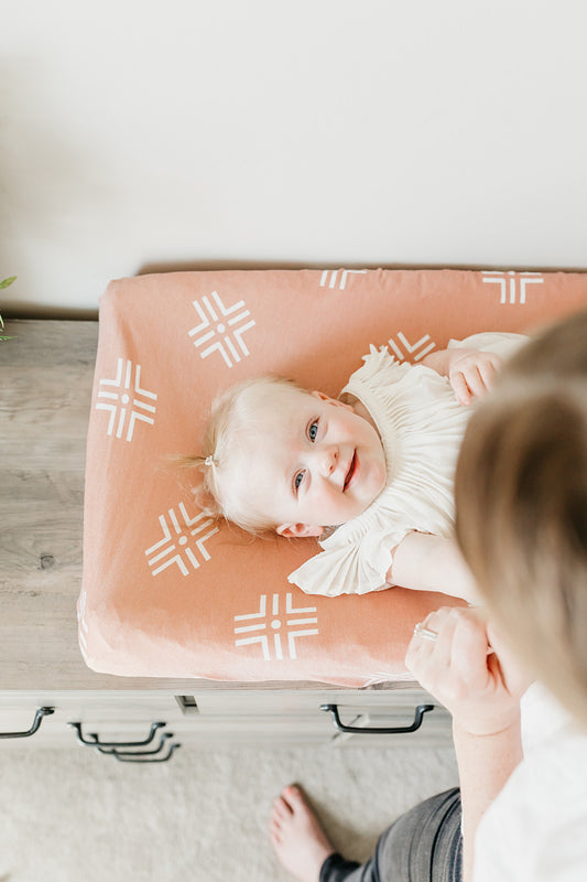 Copper Pearl Premium Knit Diaper Changing Pad Cover - Mesa