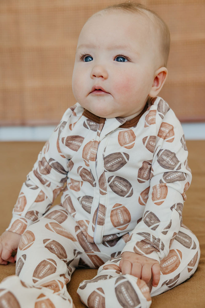 Copper Pearl Zip-up Footie - Blitz (3-6M)