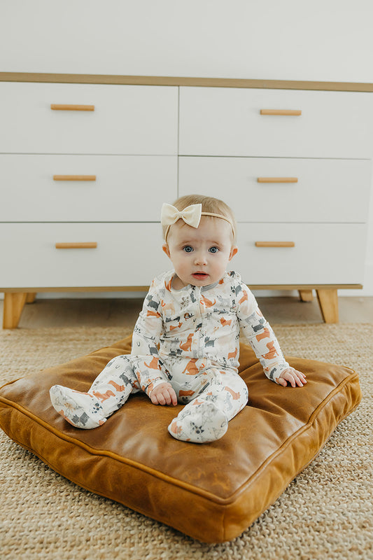 Copper Pearl Zip-up Footie - Rufus (12-18M)