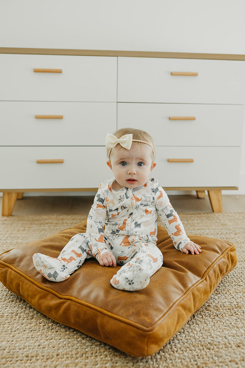 Copper Pearl Zip-up Footie - Rufus (18-24M)