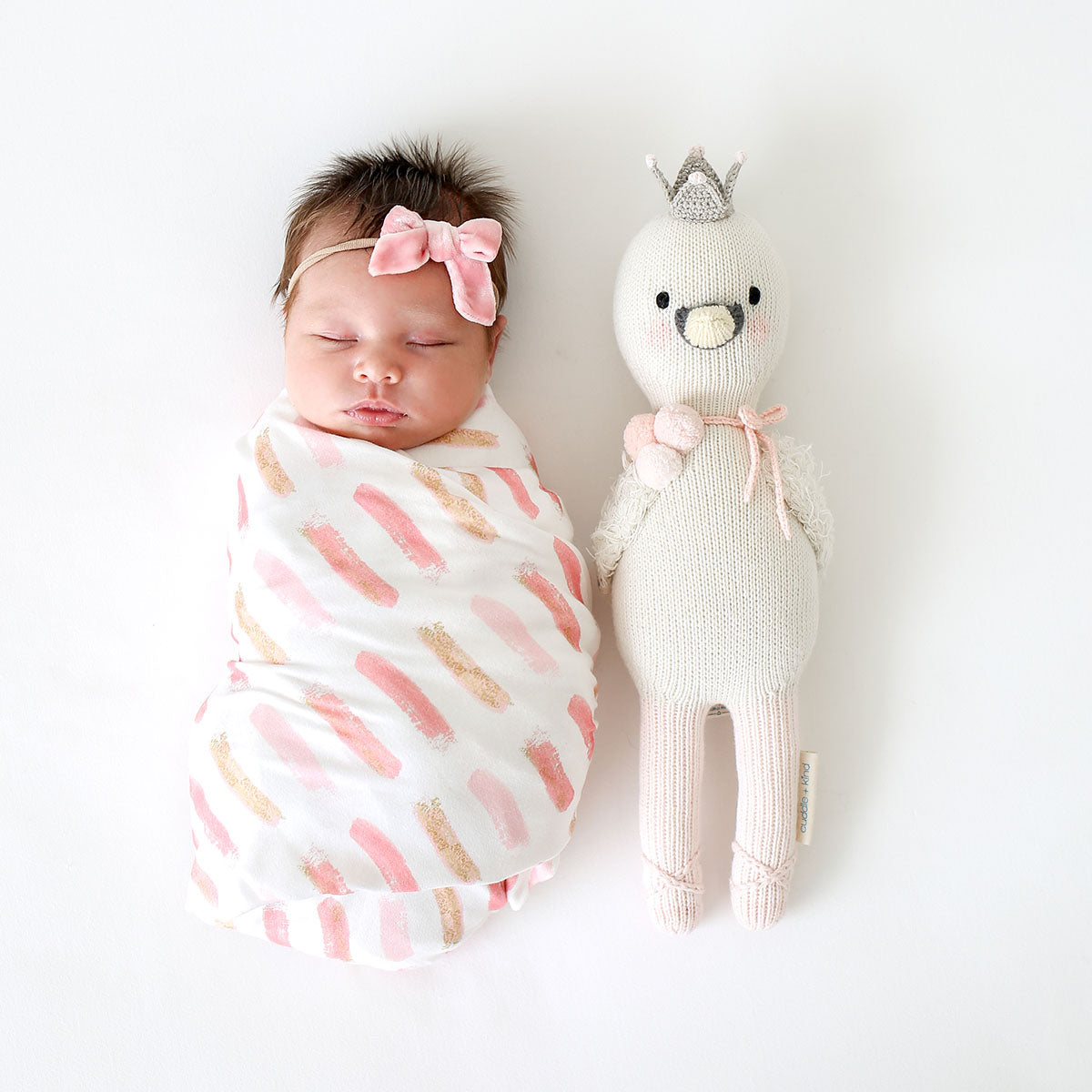 Cuddle+Kind Hand Knit Doll - Mini Harlow the Swan, 13"