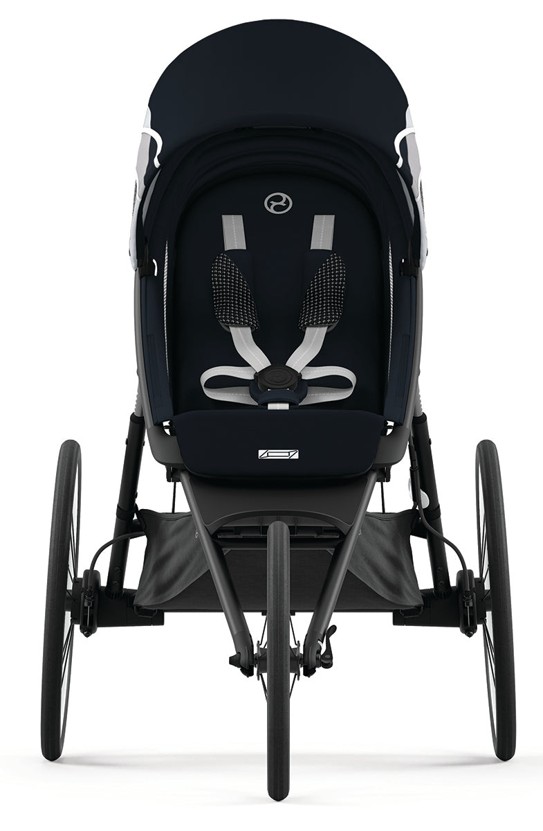 Cybex AVI Jogging Stroller Bundle - Black Frame + Bleached Sand Seat Pack