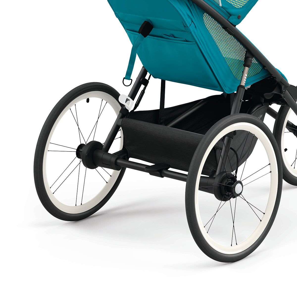 Cybex AVI Jogging Stroller Bundle - Black Frame + Maliblue Seat Pack