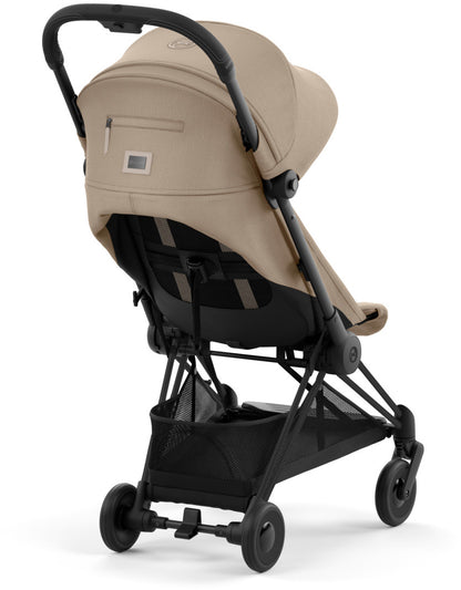 Cybex COYA Compact Stroller + Cloud G Lux SensorSafe Travel System Bundle - Matte Black / Cozy Beige / Moon Black