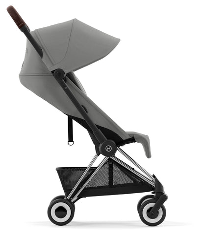 Cybex COYA Compact Stroller - Chrome / Dark Brown / Mirage Grey