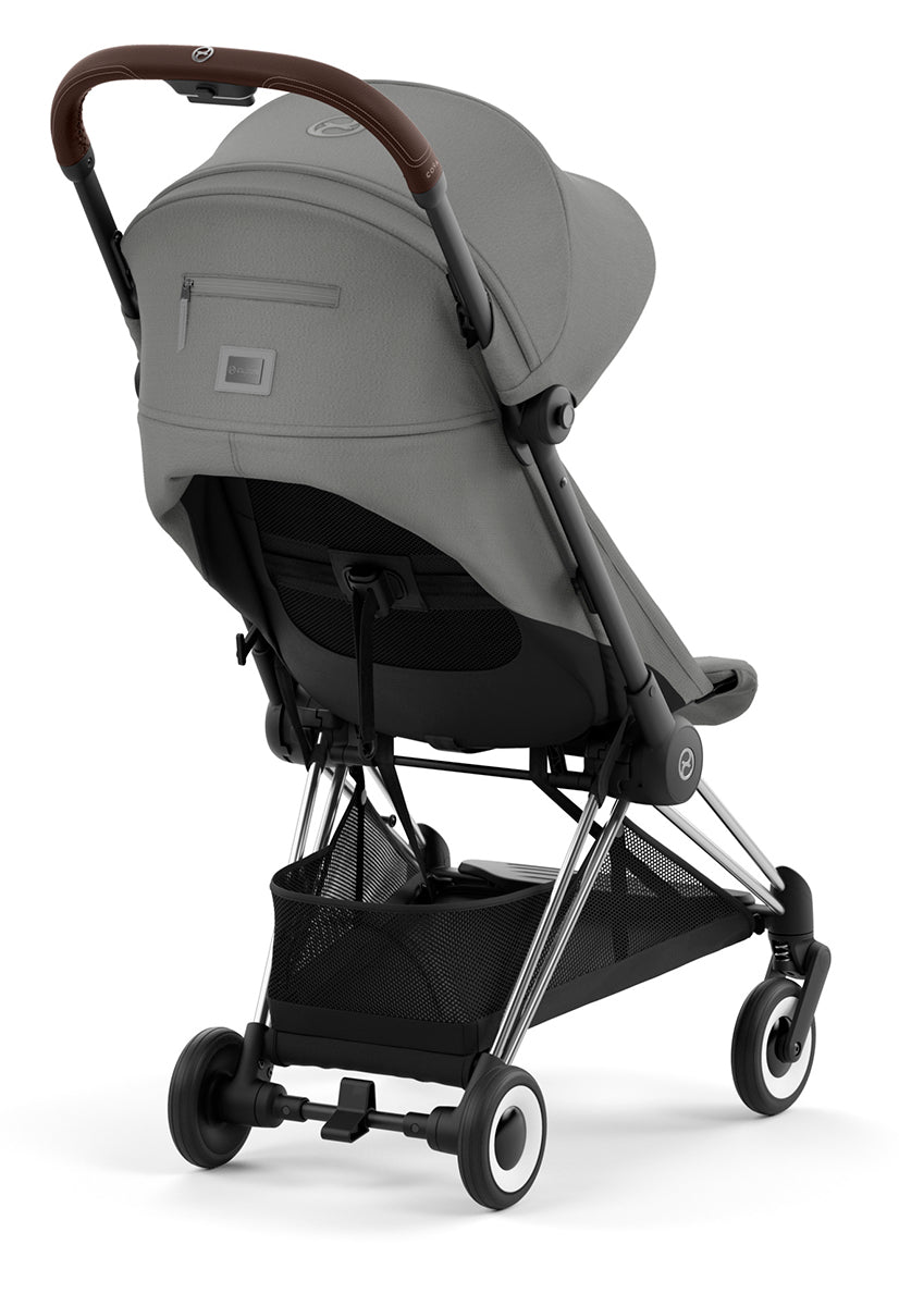 Cybex COYA Compact Stroller - Chrome / Dark Brown / Mirage Grey