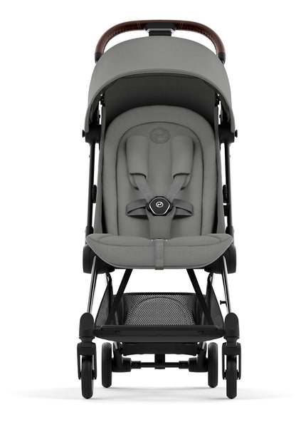 Cybex COYA Compact Stroller - Chrome / Dark Brown / Mirage Grey