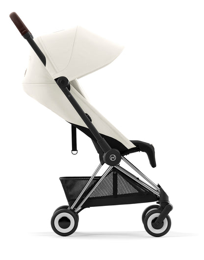 Cybex COYA Compact Stroller - Chrome / Dark Brown / Off White