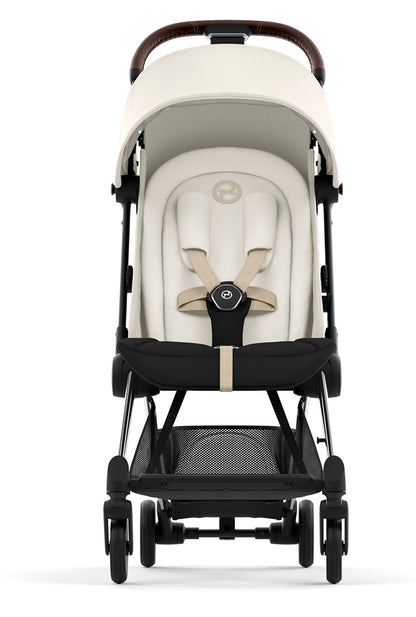 Cybex COYA Compact Stroller - Chrome / Dark Brown / Off White