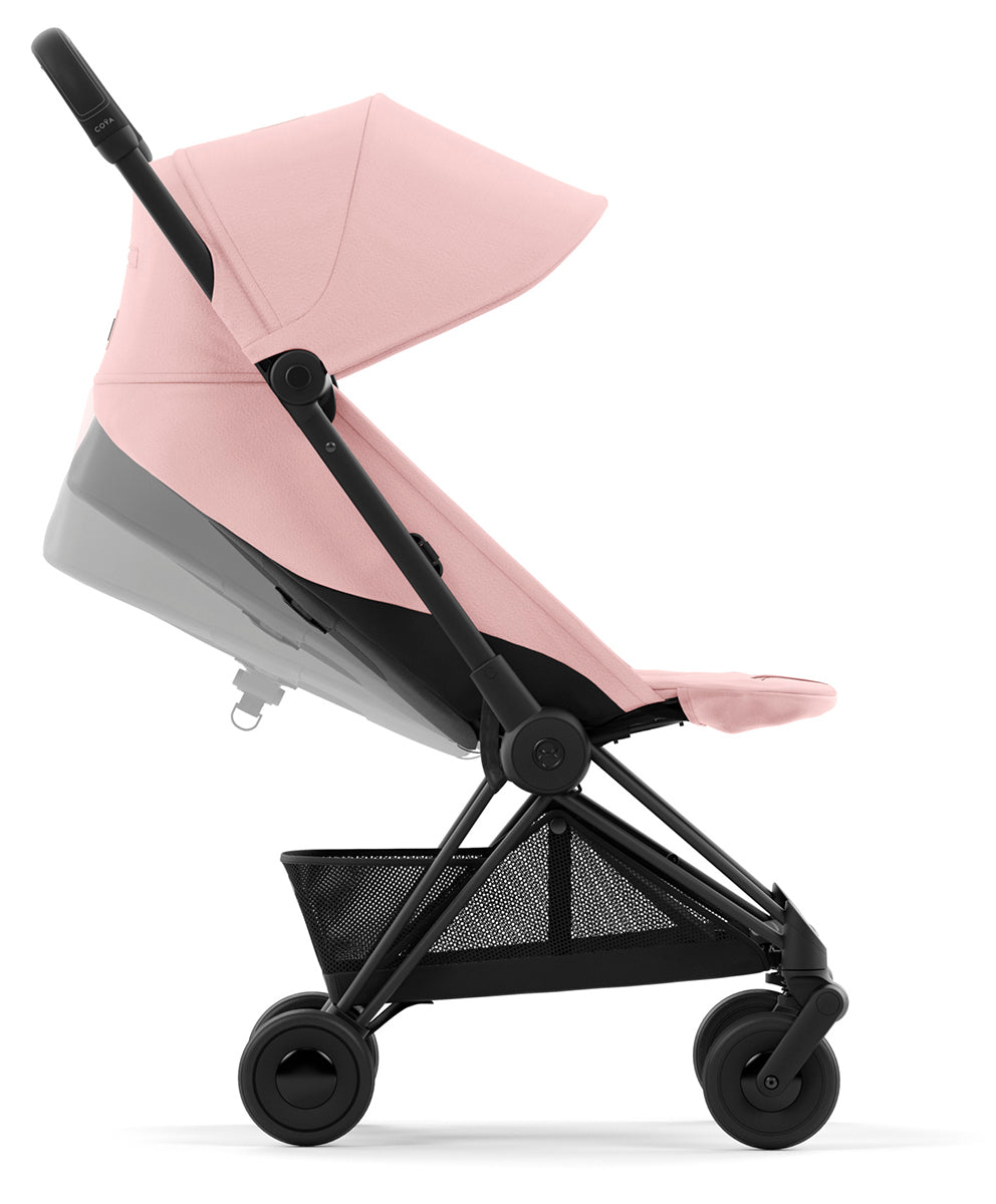 Cybex COYA Compact Stroller - Matte Black / Peach Pink