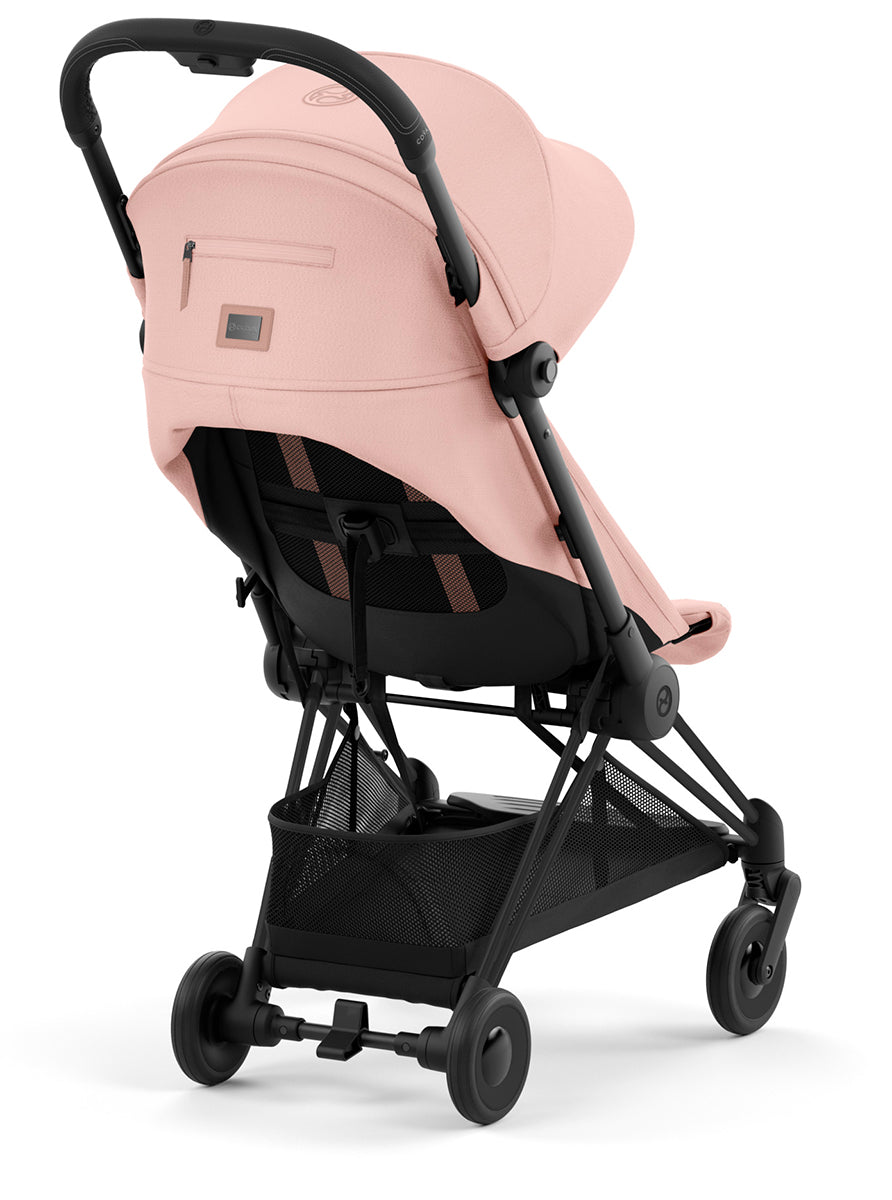 Cybex COYA Compact Stroller - Matte Black / Peach Pink