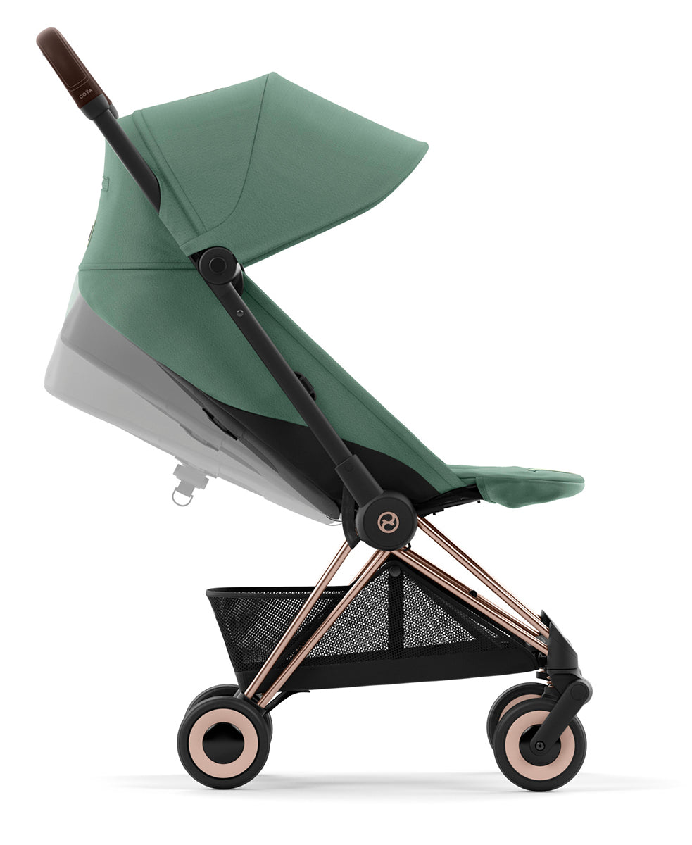 Cybex COYA Compact Stroller - Rose Gold / Leaf Green