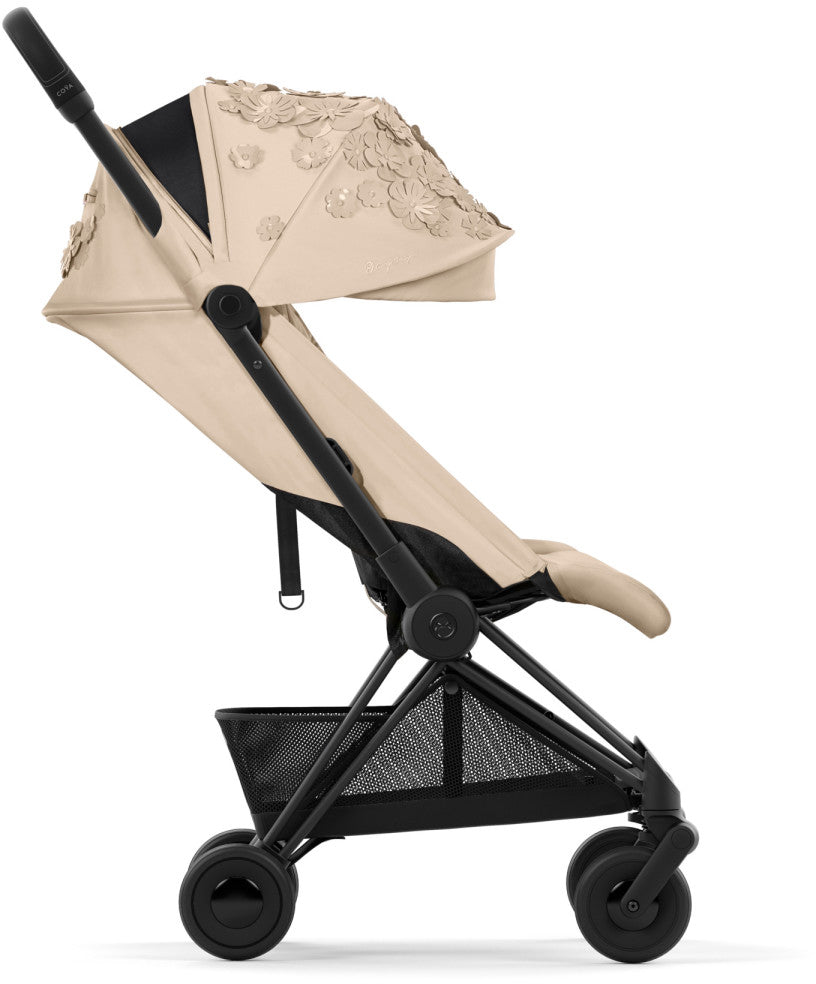 Cybex COYA Compact Stroller - Simply Flowers - Beige / Matte Black