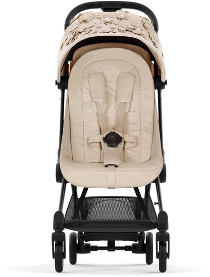 Cybex COYA Compact Stroller - Simply Flowers - Beige / Matte Black