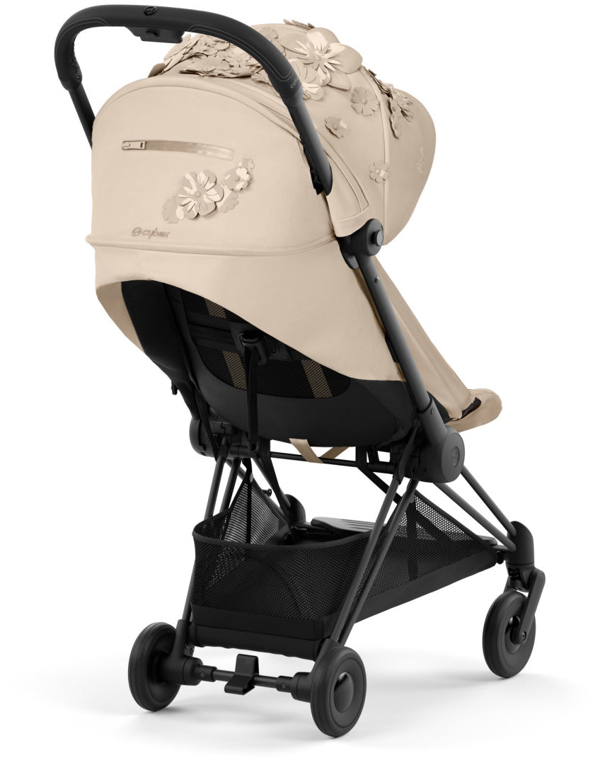 Cybex COYA Compact Stroller - Simply Flowers - Beige / Matte Black