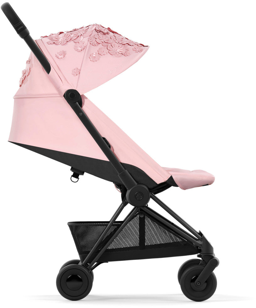 Cybex COYA Compact Stroller - Simply Flowers - Pink / Matte Black