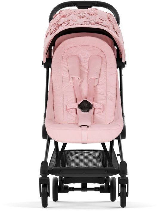 Cybex COYA Compact Stroller - Simply Flowers - Pink / Matte Black