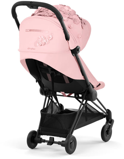 Cybex COYA Compact Stroller - Simply Flowers - Pink / Matte Black