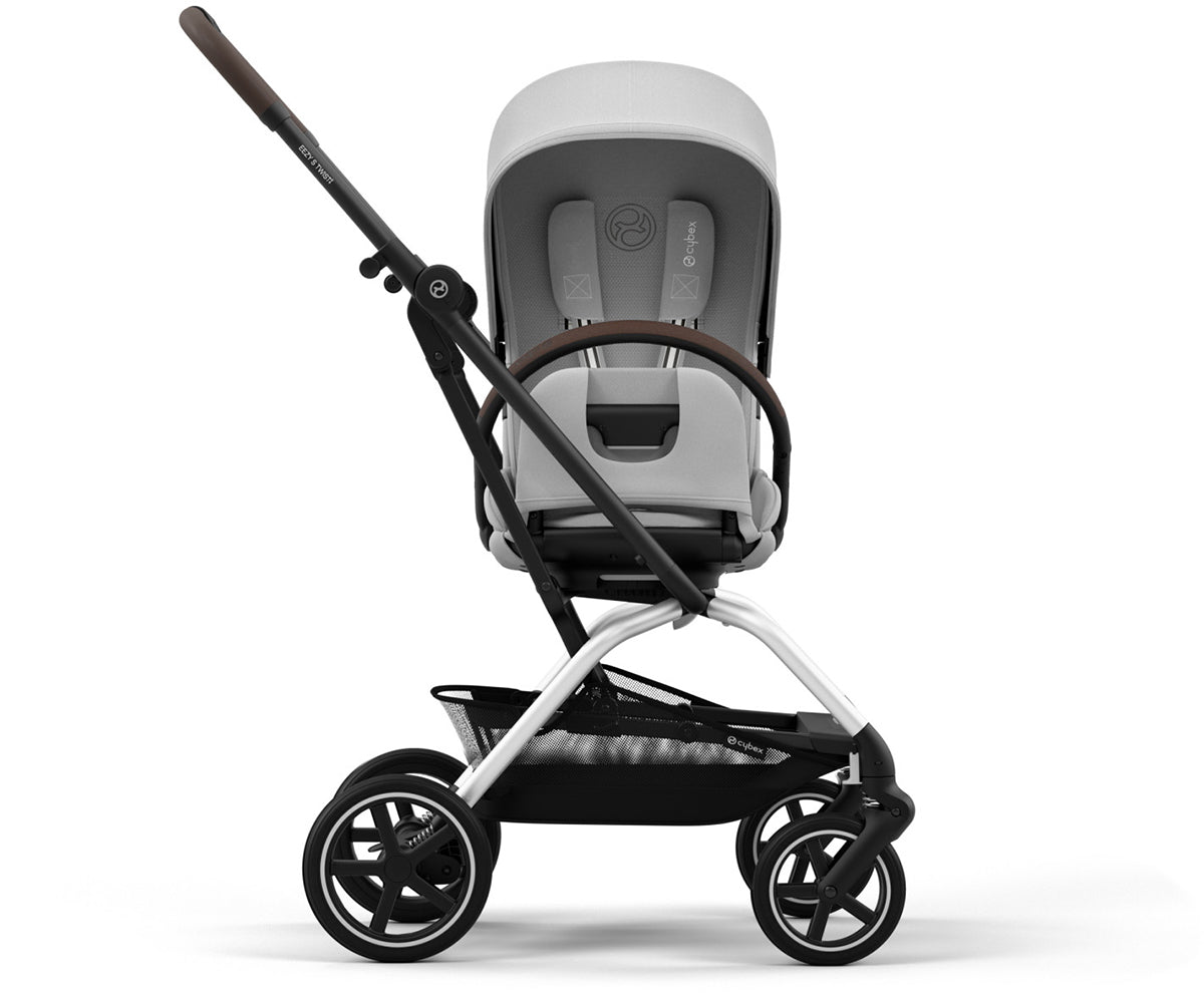 Cybex Eezy S Twist +2 Stroller + Aton G SensorSafe Travel System Bundle - Fog Grey / Moon Black