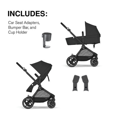 Cybex EOS 2-in-1 Stroller - Moon Black