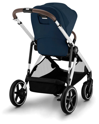 Cybex Gazelle S 2 Single-to-Double Stroller - Silver Frame / Ocean Blue