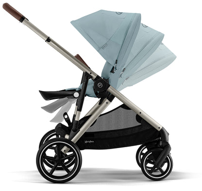 Cybex Gazelle S 2 Single-to-Double Stroller - Taupe Frame / Sky Blue