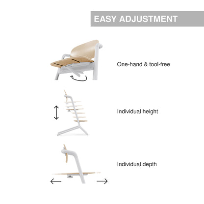 Cybex LEMO 2 High Chair 3-in-1 Set - Sand White