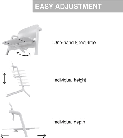 Cybex LEMO 2 High Chair 4-in-1 Set - All White