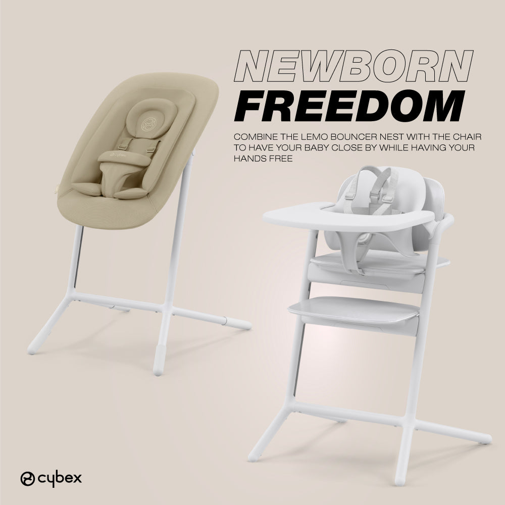 Cybex LEMO 2 High Chair 4-in-1 Set - All White