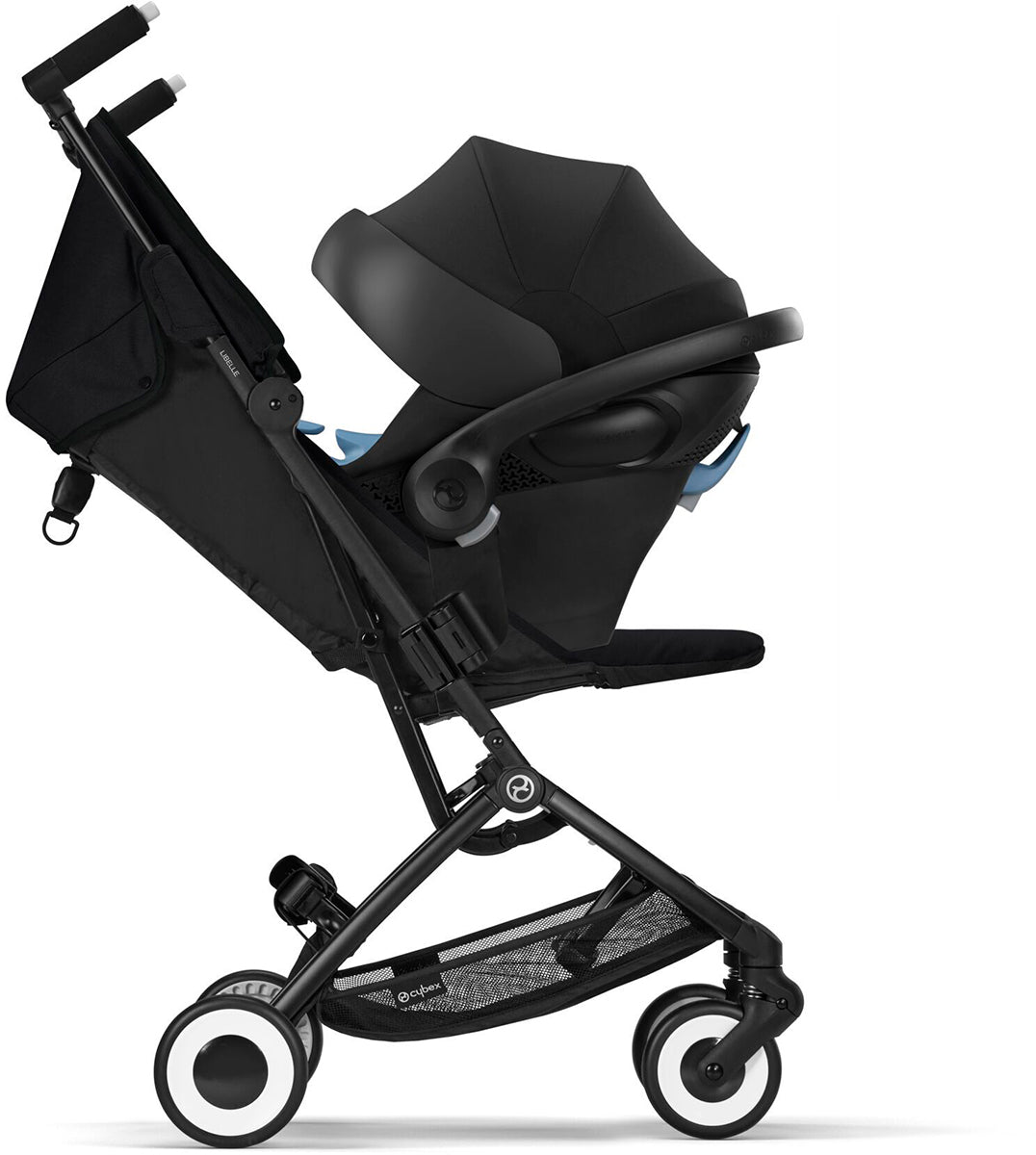 Cybex Libelle 2 + Aton G SensorSafe Travel System Bundle - Stormy Blue / Moon Black