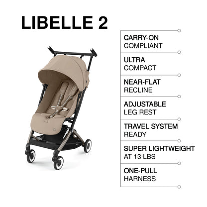 Cybex Libelle 2 Compact Stroller - Almond Beige