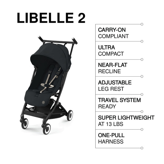 Cybex Libelle 2 Compact Stroller - Magic Black