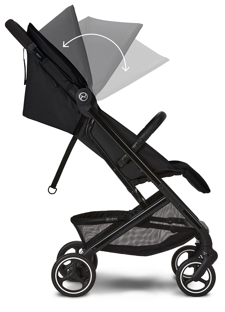 Cybex Libelle 2 Compact Stroller + Travel Bag Bundle - Moon Black