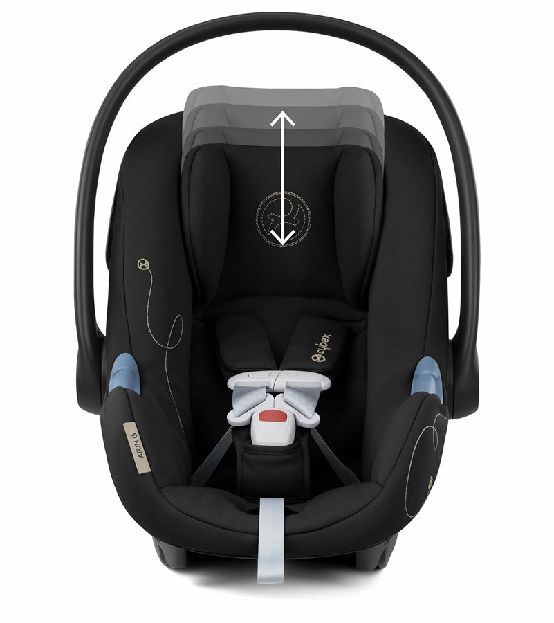 Cybex Melio Carbon 3 + Aton G Travel System Bundle - Moon Black / Moon Black