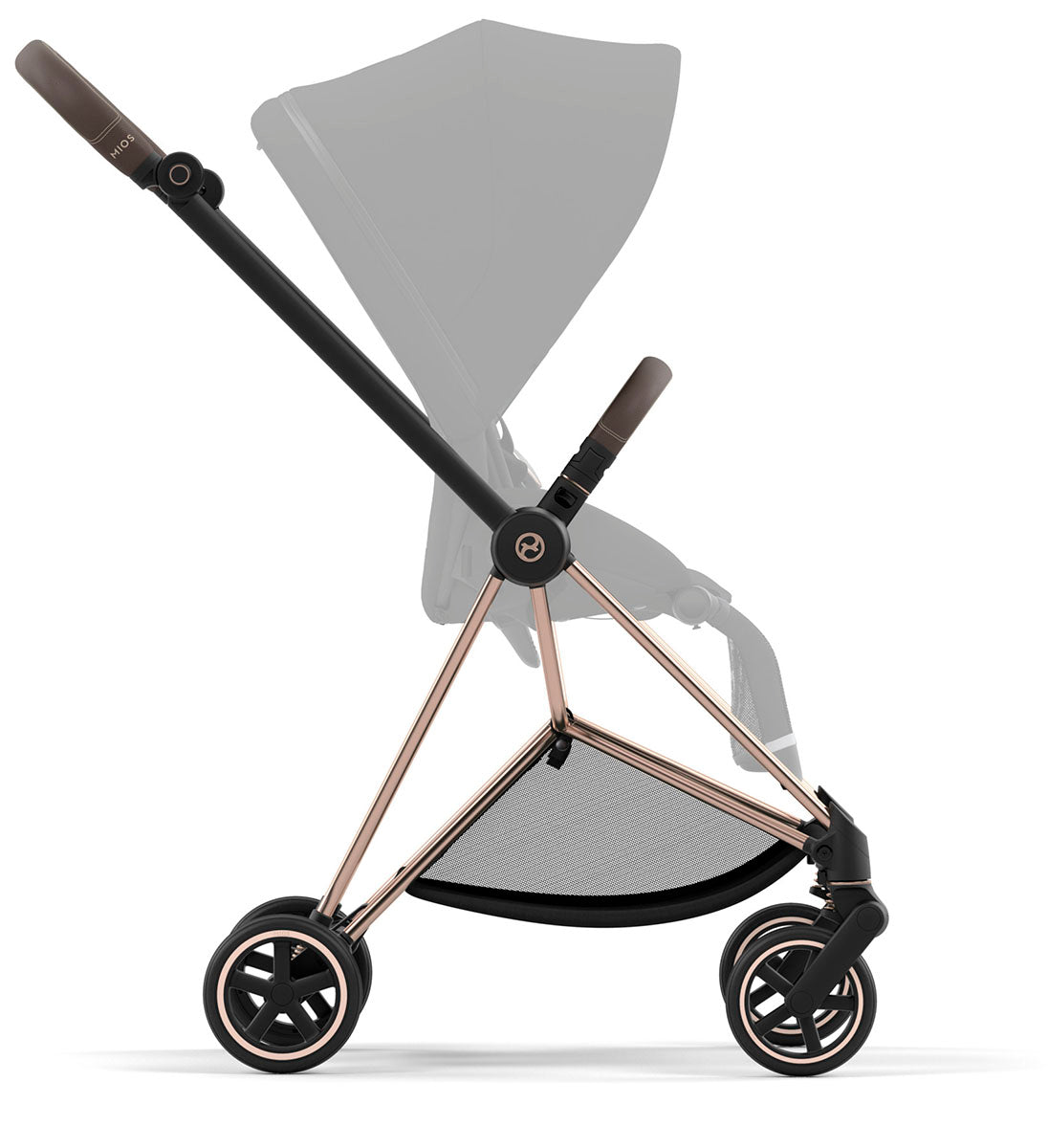 Cybex Mios 3 Stroller Frame - Rose Gold / Brown