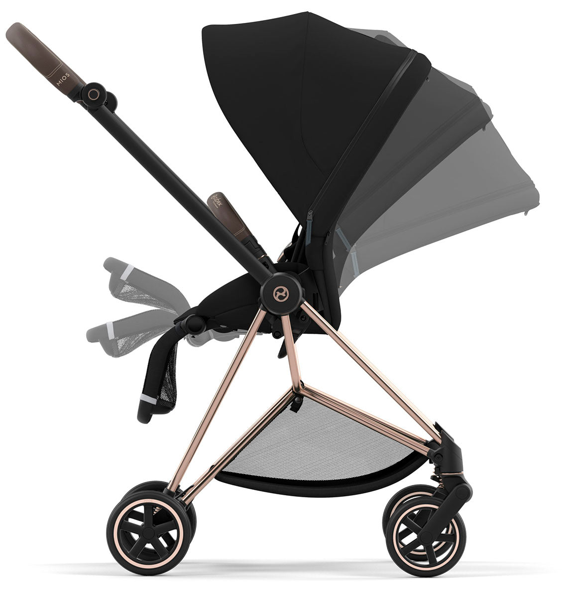 Cybex Mios 3 Stroller (One Box) - Rose Gold / Brown / Deep Black