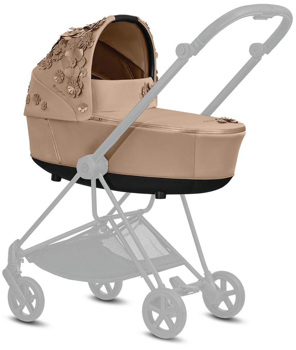 Cybex Mios Lux Carry Cot - Simply Flowers - Nude Beige