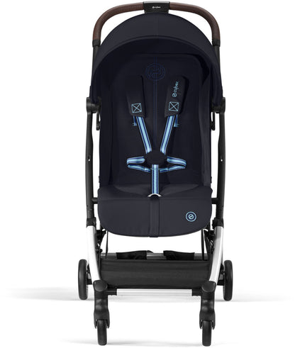 Cybex Orfeo Compact Stroller + Aton G SensorSafe Travel System Bundle - Dark Blue / Moon Black