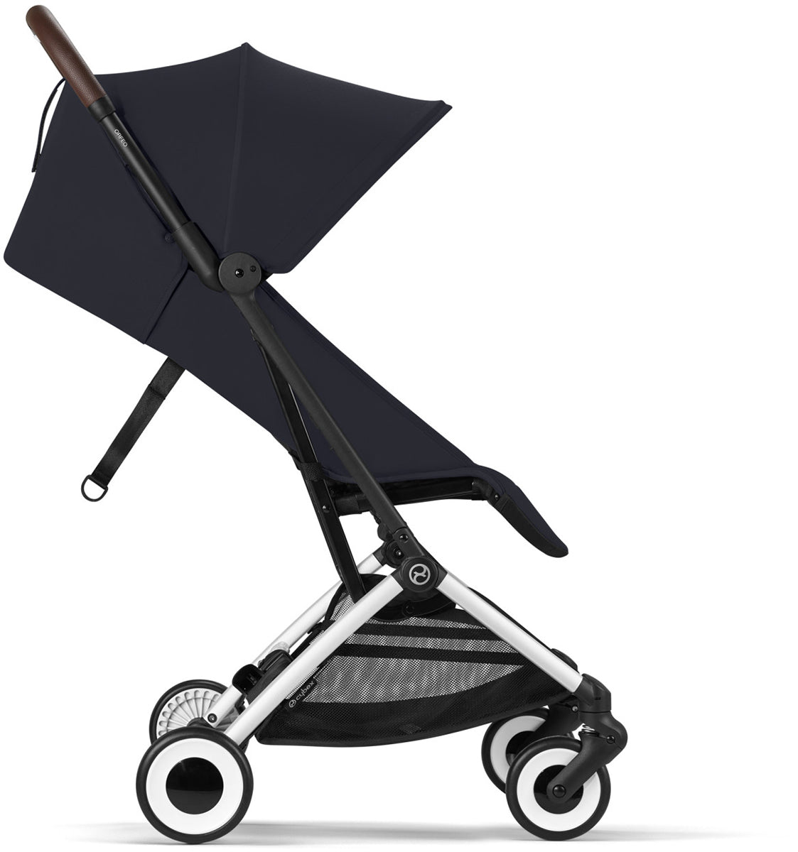 Cybex Orfeo Compact Stroller + Aton G SensorSafe Travel System Bundle - Dark Blue / Moon Black