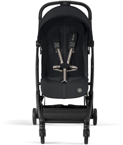 Cybex Orfeo Compact Stroller + Aton G SensorSafe Travel System Bundle - Magic Black / Moon Black