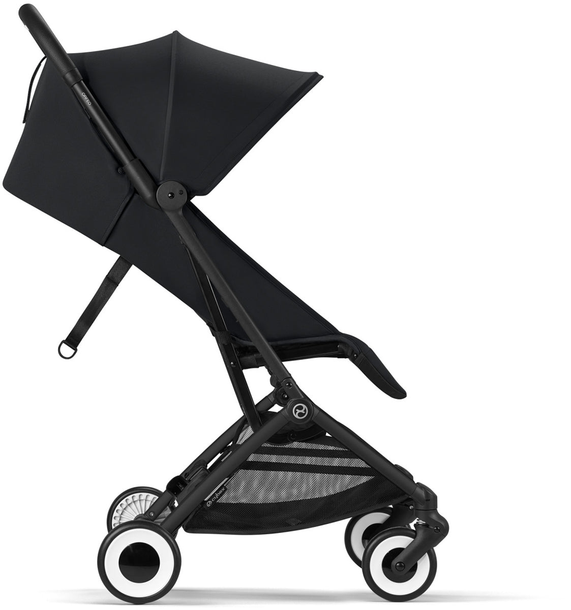 Cybex Orfeo Compact Stroller + Aton G SensorSafe Travel System Bundle - Magic Black / Moon Black