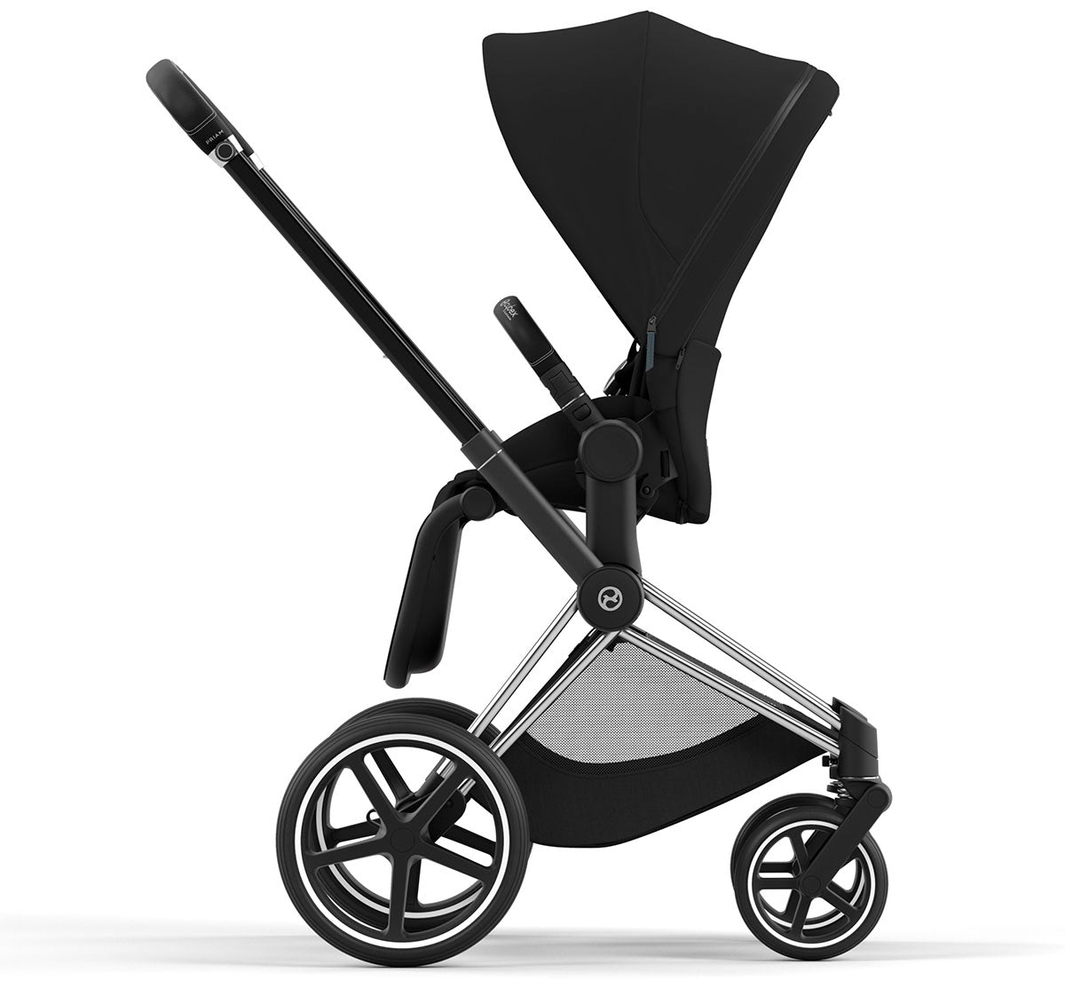 Cybex Priam 4 Stroller (One Box) - Chrome / Black / Deep Black