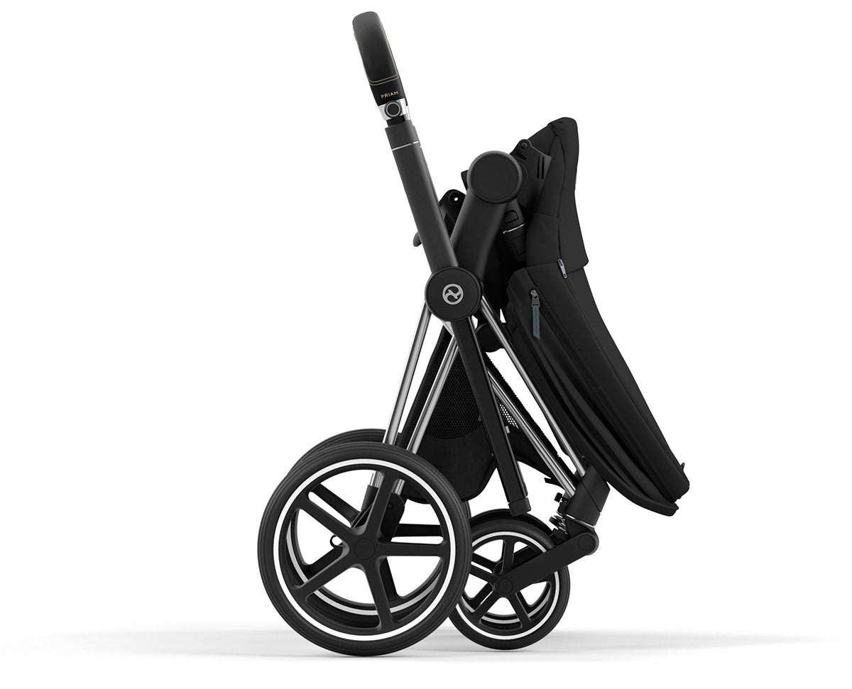 Cybex Priam 4 Stroller (One Box) - Chrome / Black / Deep Black